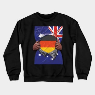 Germany Flag Australian Flag Ripped - Gift for German From Germany Crewneck Sweatshirt